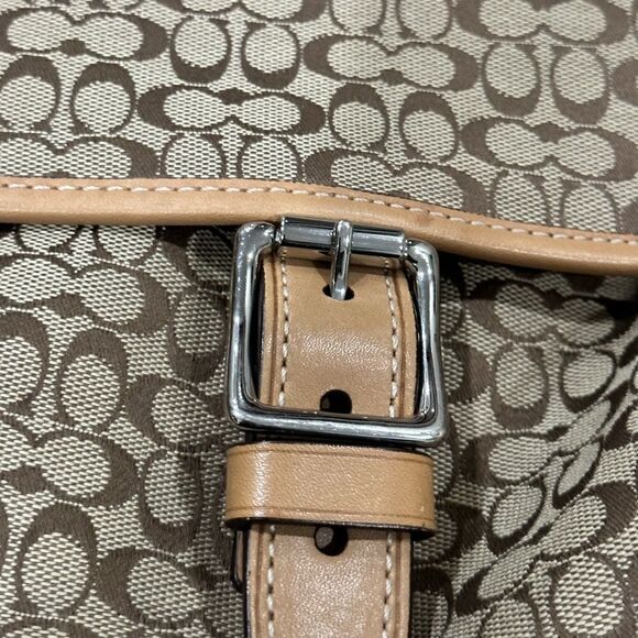 Coach Voyager Signature Messenger Crossbody Bag in Khaki/Brown Color Combo - Picture 12 of 16